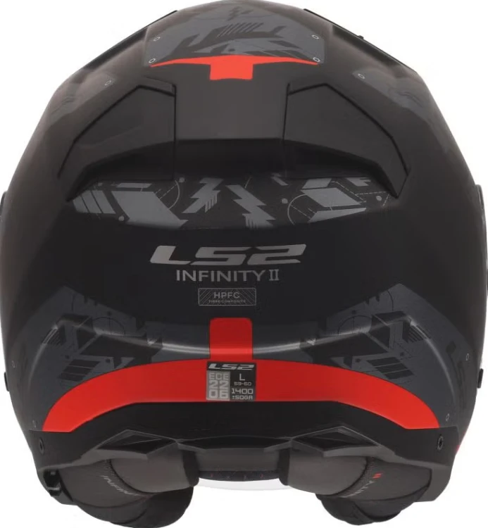 Kask LS2 Infinity II NIGHTLINE GREY RED MATT