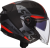 Kask LS2 OF603 Infinity II NIGHTLINE GREY RED (Matowy)