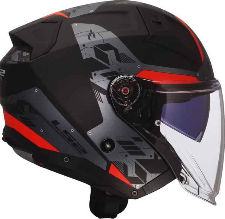 Kask LS2 OF603 Infinity II NIGHTLINE GREY RED (Matowy)